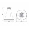 Lámpara colgante BERING 40W, negro, Triac regulable, Ø60cm