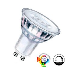 Bombilla LED GU10, 8W, 24º, SMD1A1A, 1200lm, CRI 98, regulable