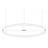Luminaria colgante RING 75W, Ø1200mm, negro