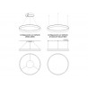 Luminaria colgante RING 75W, Ø1200mm, negro