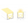 Tapa NEON silicona 6x12mm color amarillo, interior, pack 10pcs