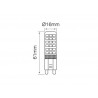 Bombilla G9, SMD2835, 5W, 330º
