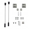 Set de 2 cables de suspensión paneles y perfiles 2m, negro