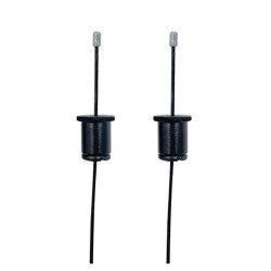 Set de 2 cables de suspensión paneles y perfiles 2m, negro