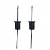 Set de 2 cables de suspensión paneles y perfiles 2m, negro