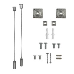 Set de 2 cables de suspensión 2m para perfiles y carriles