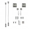 Set de 2 cables de suspensión paneles y perfiles 2m