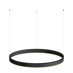 Luminaria colgante RING 37W, Ø600mm, negro