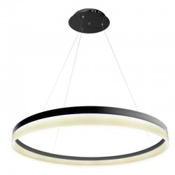 Lámpara colgante RING 73W, negro, Ø100cm