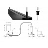 Set de 2 cables de suspensión paneles y perfiles 2m, negro