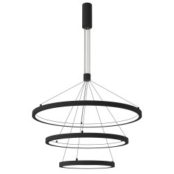 Luminaria colgante TRICYCLE IN, 108W, antracita, Ø807+Ø600+Ø395mm, TRIAC regulable