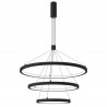 Luminaria colgante TRICYCLE IN, 108W, antracita, Ø807+Ø600+Ø395mm, TRIAC regulable