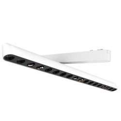 Foco carril SNOW SLIM Magnetic 378mm Basculante, 48V, 18W, 24º, blanco