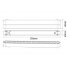 Foco carril SNOW SLIM Magnetic 378mm Basculante, 48V, 18W, 24º, blanco