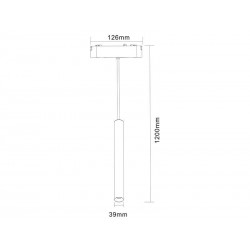 Foco Suspend SLIM Magnetic 48V, 12W, 24º, blanco