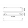 Foco carril SNOW SLIM 252mm Basculante 48V, 12W, 90º, blanco