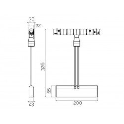 GRILLE Pendant FLEX 48V, 12W, 30º, 326mm