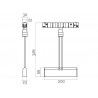 GRILLE Pendant FLEX 48V, 12W, 30º, 326mm