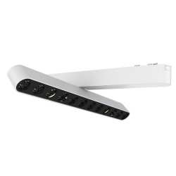 Foco carril SNOW SLIM Magnetic 252mm Basculante, 48V, 12W, 24º, blanco