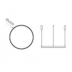 Carril ROUND 48V, Ø1200mm