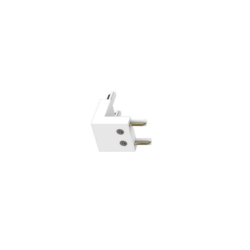 Conector L vertical Carril SLIM 48V, blanco