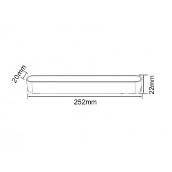 Foco carril SNOW SLIM Magnetic 252mm, 48V, 12W, 90º, blanco