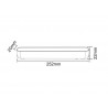Foco carril SNOW SLIM Magnetic 252mm, 48V, 12W, 90º, blanco