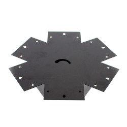 Unión exagonal 60° negra para luminaria lineal MOD
