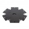 Unión exagonal 60° negra para luminaria lineal MOD