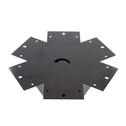 Unión exagonal 60° negra para luminaria lineal MOD