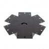 Unión exagonal 60° negra para luminaria lineal MOD