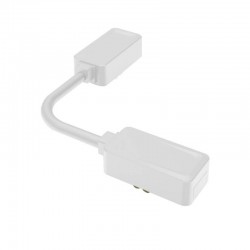Conector doble 130mm Carril SLIM Magnetic 48V, blanco
