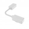 Conector doble 130mm Carril SLIM Magnetic 48V, blanco