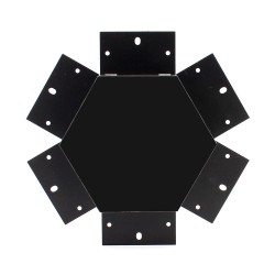 Unión exagonal 60° negra para luminaria lineal MOD