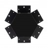 Unión exagonal 60° negra para luminaria lineal MOD