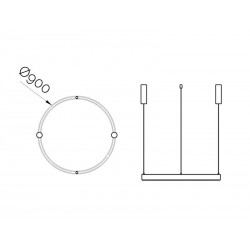 Carril ROUND 48V, Ø900mm