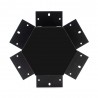 Unión exagonal 60° negra para luminaria lineal MOD