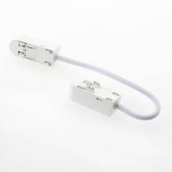 Conector doble 300mm Carril SLIM Magnetic 48V, blanco