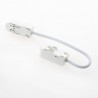 Conector doble 300mm Carril SLIM Magnetic 48V, blanco