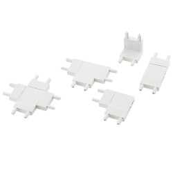 Conector L vertical Carril SLIM Magnetic 48V, blanco