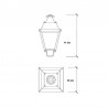 Farola Villa LED Acero 40W, Chipled  Lumileds