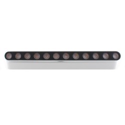 Foco carril SNOW SLIM Magnetic 252mm Basculante, 48V, 12W, 24º, blanco