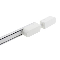 Conector doble 130mm Carril SLIM Magnetic 48V, blanco