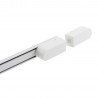Conector doble 130mm Carril SLIM Magnetic 48V, blanco