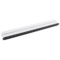 Foco carril SNOW SLIM Magnetic 378mm Basculante, 48V, 18W, 24º, blanco