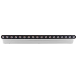 Foco carril SNOW SLIM Magnetic 378mm Basculante, 48V, 18W, 24º, blanco