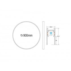 TUBE Pendant FLEX 48V, 15W, 360º, 1m