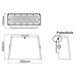 Proyector pared Led WALL con sensor, 70W