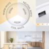 Lámpara colgante Led MOON KRAMFOR 40-44-48W chip OSRAM, Ø583mm, CCT + Night Light, suspendido con barra fija