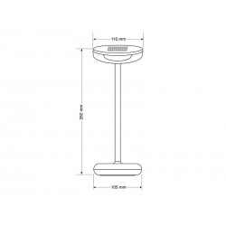 Lámpara de mesa solar con batería FUN